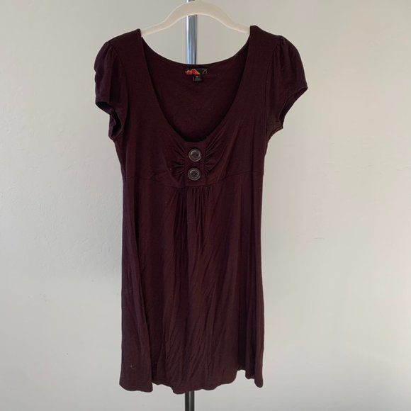 FREE Forever 21 Sweetheart Brown Mini Dress | Medium - Picture 2 of 5